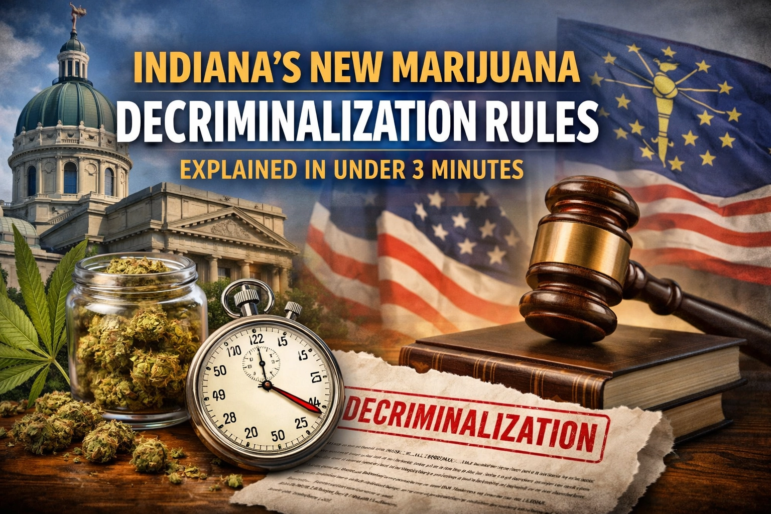 Indiana’s New Marijuana Decriminalization Rules Explained in Under 3 Minutes